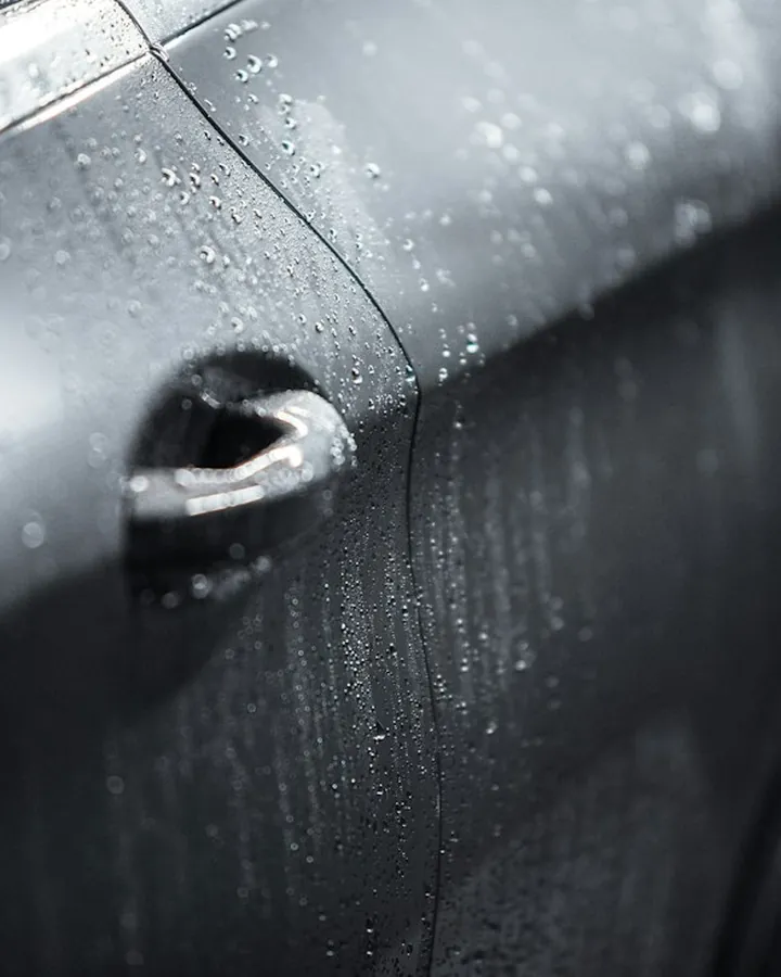 Ceramic coating water beading