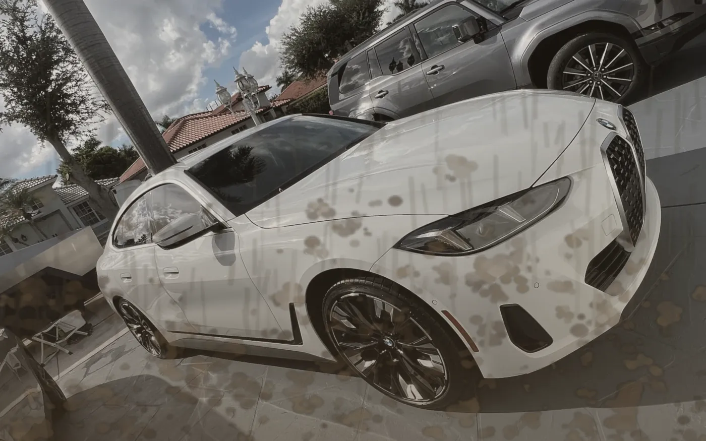 Dirty car before detailing